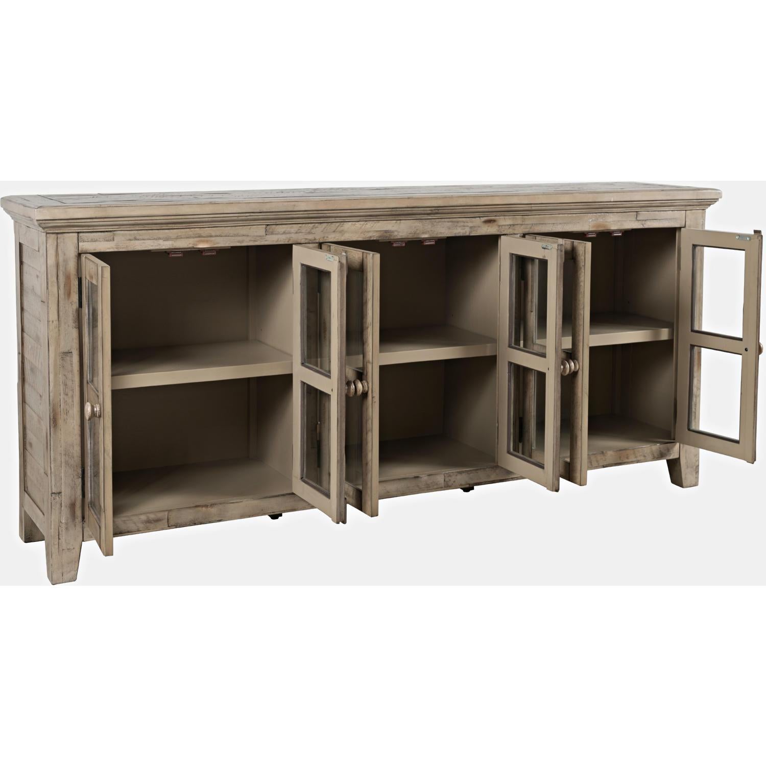 Rustic Shores 70" Sideboard Cabinet (Distressed Grey) - Image 3