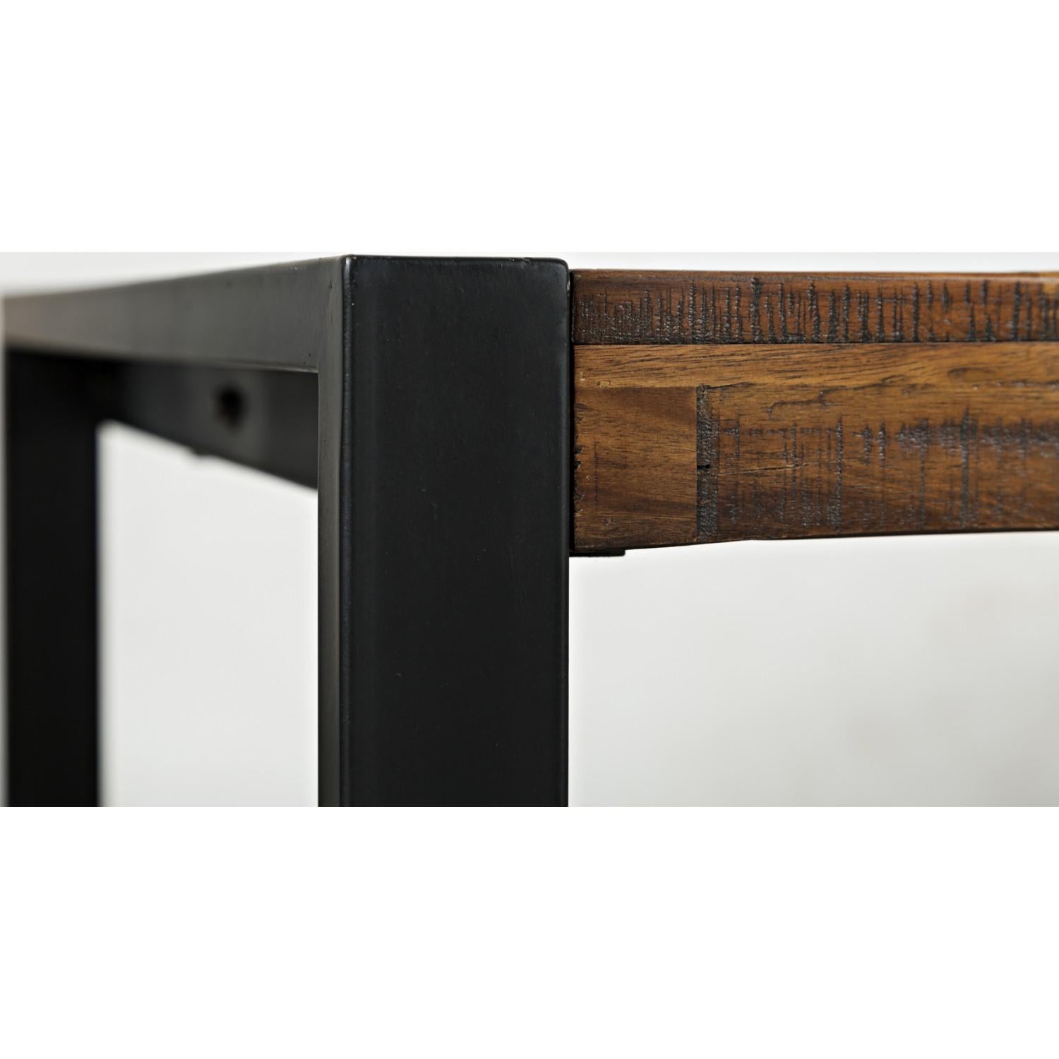 Loftworks Cocktail Table (Distressed Wood with Square Steel Legs) - Image 2
