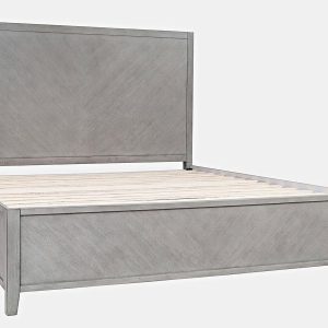 Eloquence Queen Platform Bed (Grey)