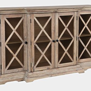 Carrington 60" Breakfront Cabinet (Bisque)