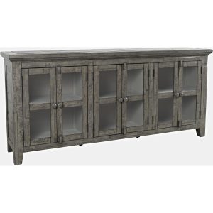 Rustic Shores 70" Sideboard Cabinet (Distressed Stone)
