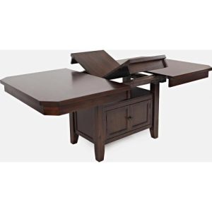 Manchester Adjustable Height Dining Table with Pedestal Base (Grey)