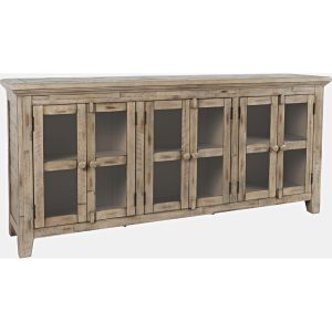Rustic Shores 70" Sideboard Cabinet (Distressed Grey)