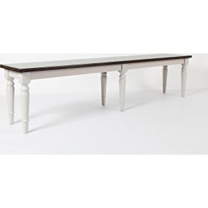 Orchard Park 76" Dining Bench (Dark Wood & Light Grey)