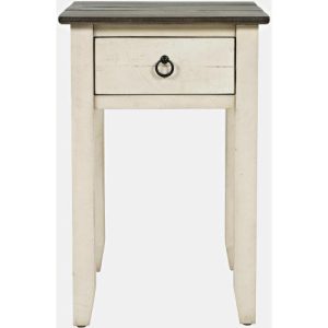 Devon Farmhouse End Table (Distressed Antique White)